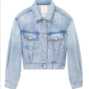 LA VIE by Rebecca Taylor Embellished Jean Jacket